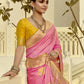 Shop Pink Handloom Silk Saree for Festive Wear at STORI.