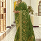 Shop Mehndi Green Handloom Silk Saree for Festive Wear at STORI.