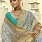 Shop Light Grey Handloom Silk Saree for Festive Wear at STORI.