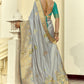 Shop Light Grey Handloom Silk Saree for Festive Wear at STORI.