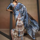 Blue & Brown Bollywood Satin Crepe Sarees Online in India