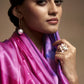 Pink & Purple Bollywood Satin Crepe Sarees Online in India