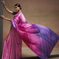 Pink & Purple Bollywood Satin Crepe Sarees Online in India