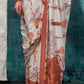 Brown Printed Pure Crepe Silk Sarees Online in India & USA - STORI