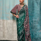  Green Printed Pure Crepe Silk Saree Online in India & USA - STORI
