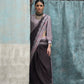 Light Grey & Black Printed Pure Crepe Silk Saree Online in India & USA - STORI