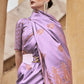Purple Satin Silk Saree Online in India