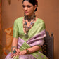 Purple Handloom Woven Silk Saree Online in India