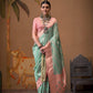 Sea green Handloom Woven Silk Saree Online in India