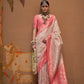 Light Beige Handloom Woven Silk Saree Online in India