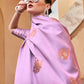 Purple Satin Silk Saree Online in India