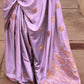Purple Satin Silk Saree Online in India