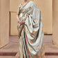 Grey Satin Silk Saree Online in India