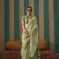 Green Spun Handloom Woven Silk  Saree Online in India