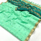  Pear Green Spun Handloom Woven Silk Saree Online in India