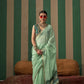 Pear Green Spun Handloom Woven Silk Saree Online in India