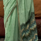  Pear Green Spun Handloom Woven Silk Saree Online in India
