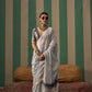 Grey Spun Handloom Woven Silk Saree  Online in India