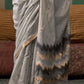 Grey Spun Handloom Woven Silk Saree  Online in India