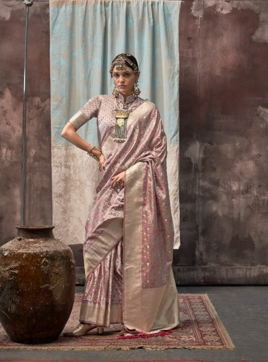 Brown Banarasi Saree Shop Online-STORI