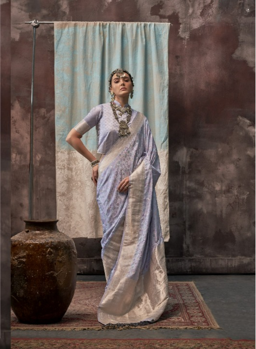 Blue Banarasi Saree Shop Online-STORI