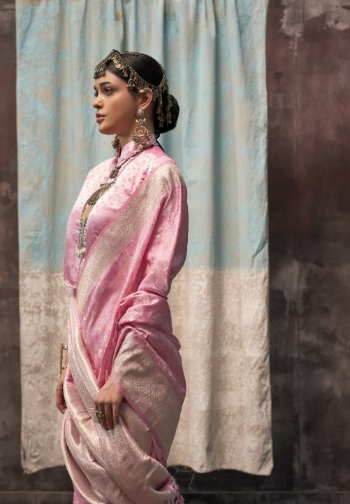 Pink Banarasi Saree Shop Online-STORI