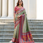 Buy Olive Silk Saree Online-STORI