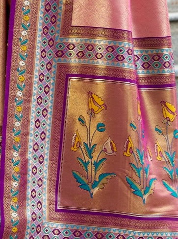 Shop Pink Silk Saree Online-STORI