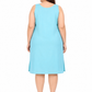 Sky Blue Cotton Long Inner Slip Plus Size2