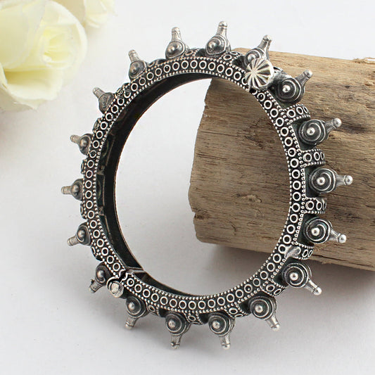 Konark Spiked Oxidised Kada / Bracelet