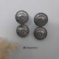 Coined Elephant Oxidised German Silver Earrings