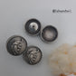 Coined Elephant Oxidised German Silver Earrings