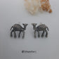 Antique Camel Statement Earrings