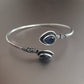 Ranita Dual Tear Drop Shaped Monalisa Stones Oxidised Bracelet