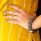 Honeycomb Pattern Oxidised Openable Kada / Bracelet