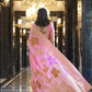 Buy Pink Linen Sarees Online STORI