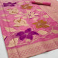 Buy Pink Linen Sarees Online STORI