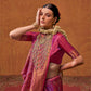 Magenta Dual Shade Handloom Woven Silk Saree Shop Kanjivaram Sarees Online in India & USA