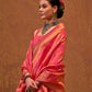 Persian Red Handloom Woven Silk Saree Shop Kanjivaram Sarees Online in India & USA