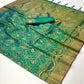 Rama Green Handloom Woven Silk Saree Shop Kanjivaram Sarees Online in India & USA