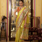 By Yellow Banarasi Silk Saree Online-STORI