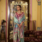 Shop Grey Banarasi Silk Saree Online-STORI