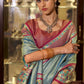 Shop Grey Banarasi Silk Saree Online-STORI