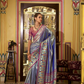 Shop Purple Banarasi Silk Saree Online-STORI