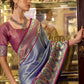 Shop Purple Banarasi Silk Saree Online-STORI