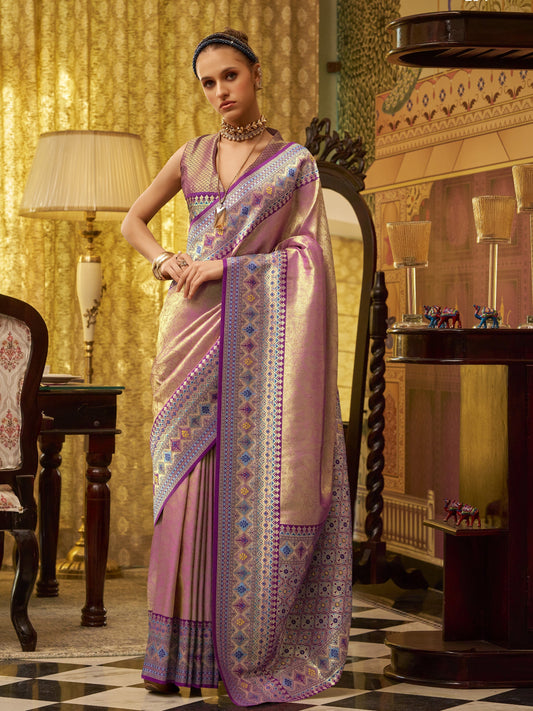 Shop Pink Silk Saree Online-STORI