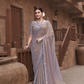 Shop Grey Tissue Silk Saree Online-STORI