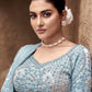 Shop Blue Tissue Silk Saree Online-STORI