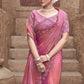 Shop Pink Tissue Silk Saree Online-STORI