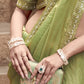 Shop Pista Tissue Silk Saree Online-STORI